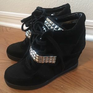 Steve Madden Studded High Heeled Sneakers